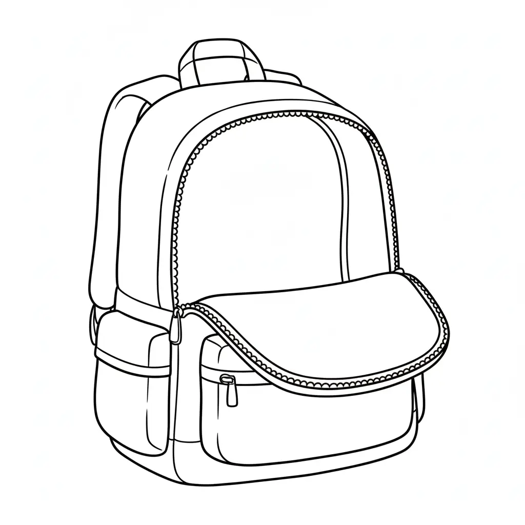 דף יצירה של תיק להדבקת ציוד להדפסה