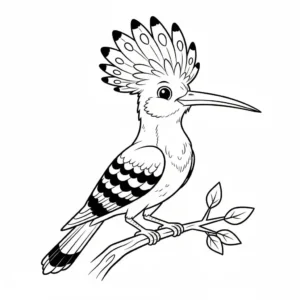 דף צביעה של דוכיפת ישראלי להדפסה