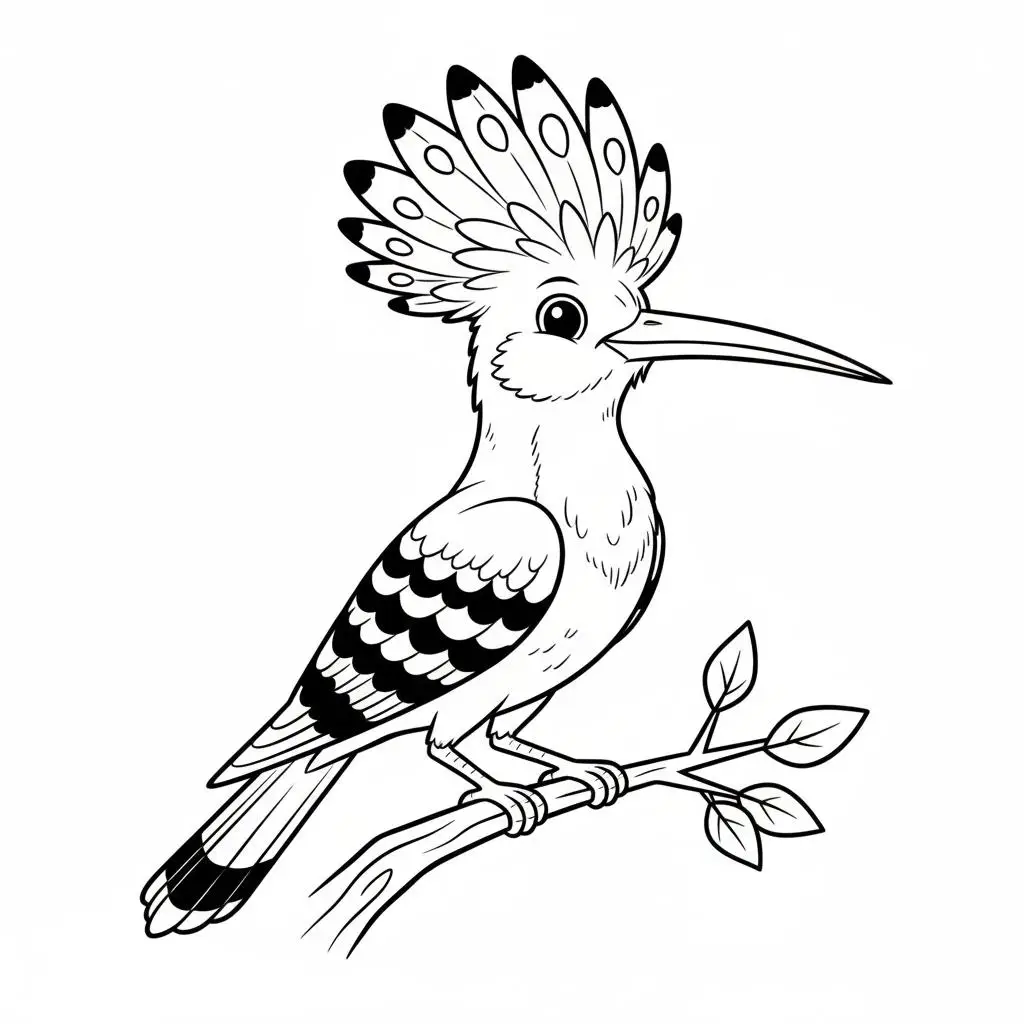 דף צביעה של דוכיפת ישראלי להדפסה