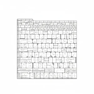 דף צביעה של הכותל המערבי להדפסה