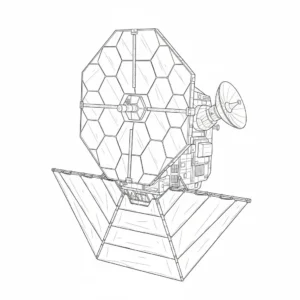 דף צביעה של טלסקופ חלל להדפסה