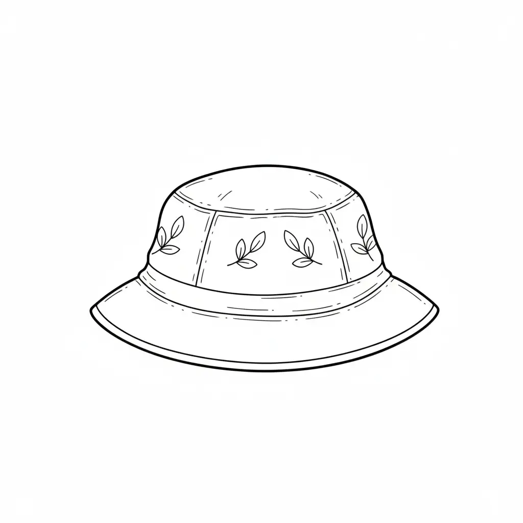 דף צביעה של כובע טמבל להדפסה