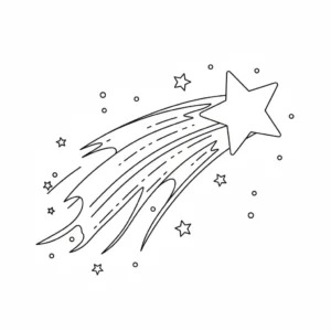 דף צביעה של כוכב נופל להדפסה