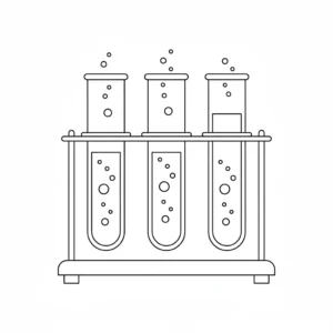 דף צביעה של מבחנות מחקר להדפסה