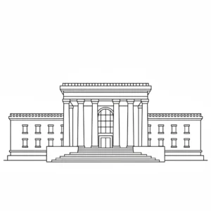 דף צביעה של מבנה הכנסת להדפסה