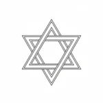 דף צביעה של מגן דוד להדפסה