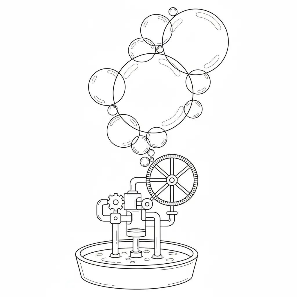 דף צביעה של מכונת בועות להדפסה