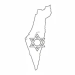 דף צביעה של מפת מדינת ישראל להדפסה