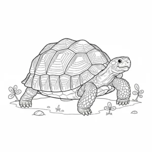 דף צביעה של צב יבשה ישראלי להדפסה