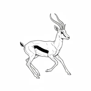 דף צביעה של צבי ארץ ישראלי להדפסה