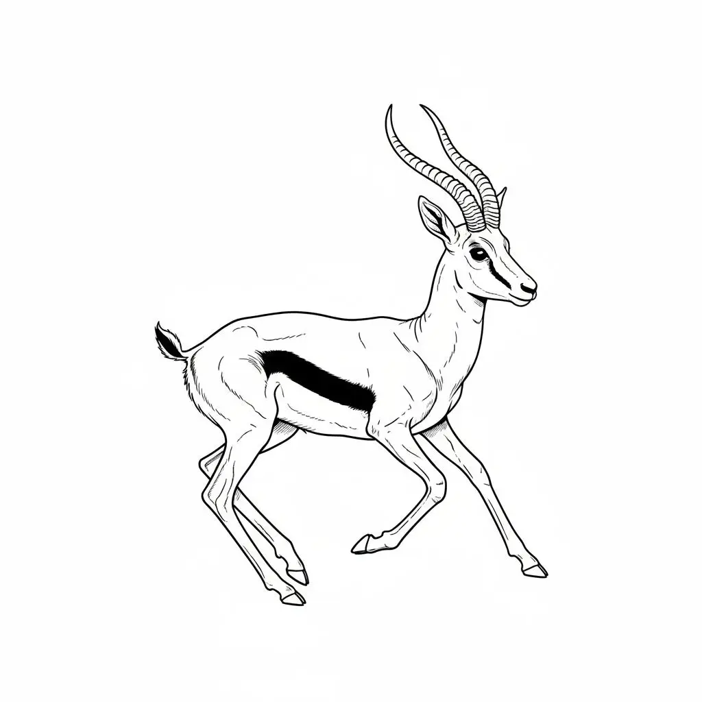 דף צביעה של צבי ארץ ישראלי להדפסה