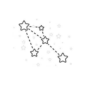 דף צביעה של קבוצת כוכבים להדפסה