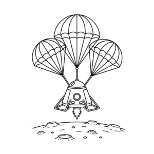 דף צביעה של קפסולת נחיתה להדפסה