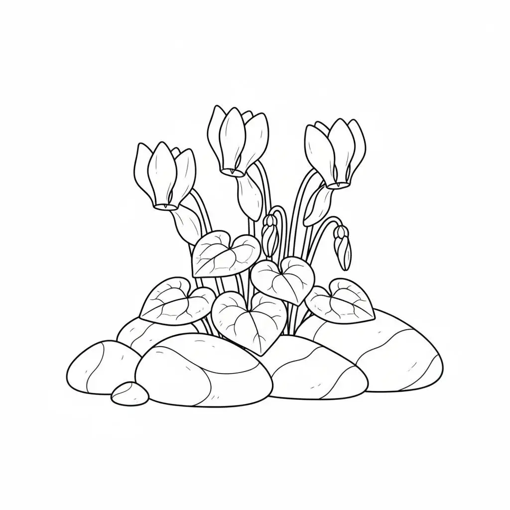 דף צביעה של רקפות בישראל להדפסה