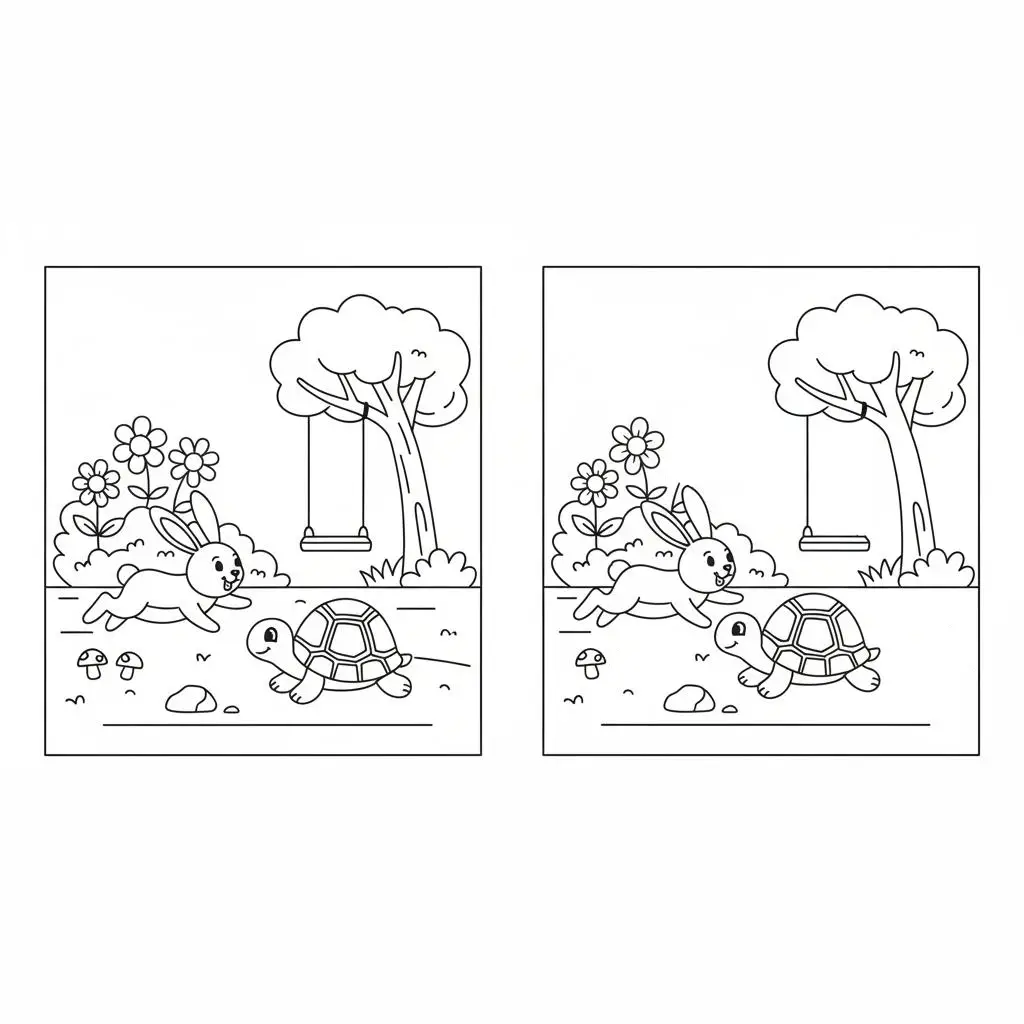 מצא את ההבדלים חברים 5 הבדלים להדפסה