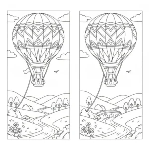 מצא את ההבדלים כדור פורח 5 הבדלים להדפסה