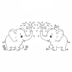 מצא את ההבדלים פיל 5 הבדלים להדפסה