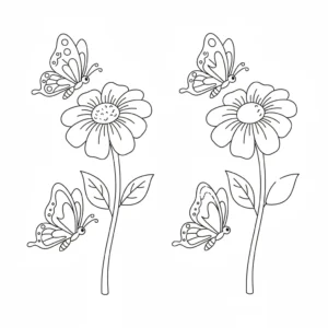 מצא את ההבדלים פרפרים 5 הבדלים להדפסה