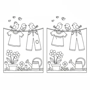 מצא את ההבדלים ציפורים 5 הבדלים להדפסה