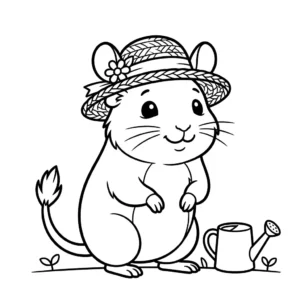 דף צביעה של דגו גנן להדפסה