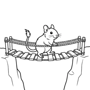 דף צביעה של דגו חוצה גשר להדפסה