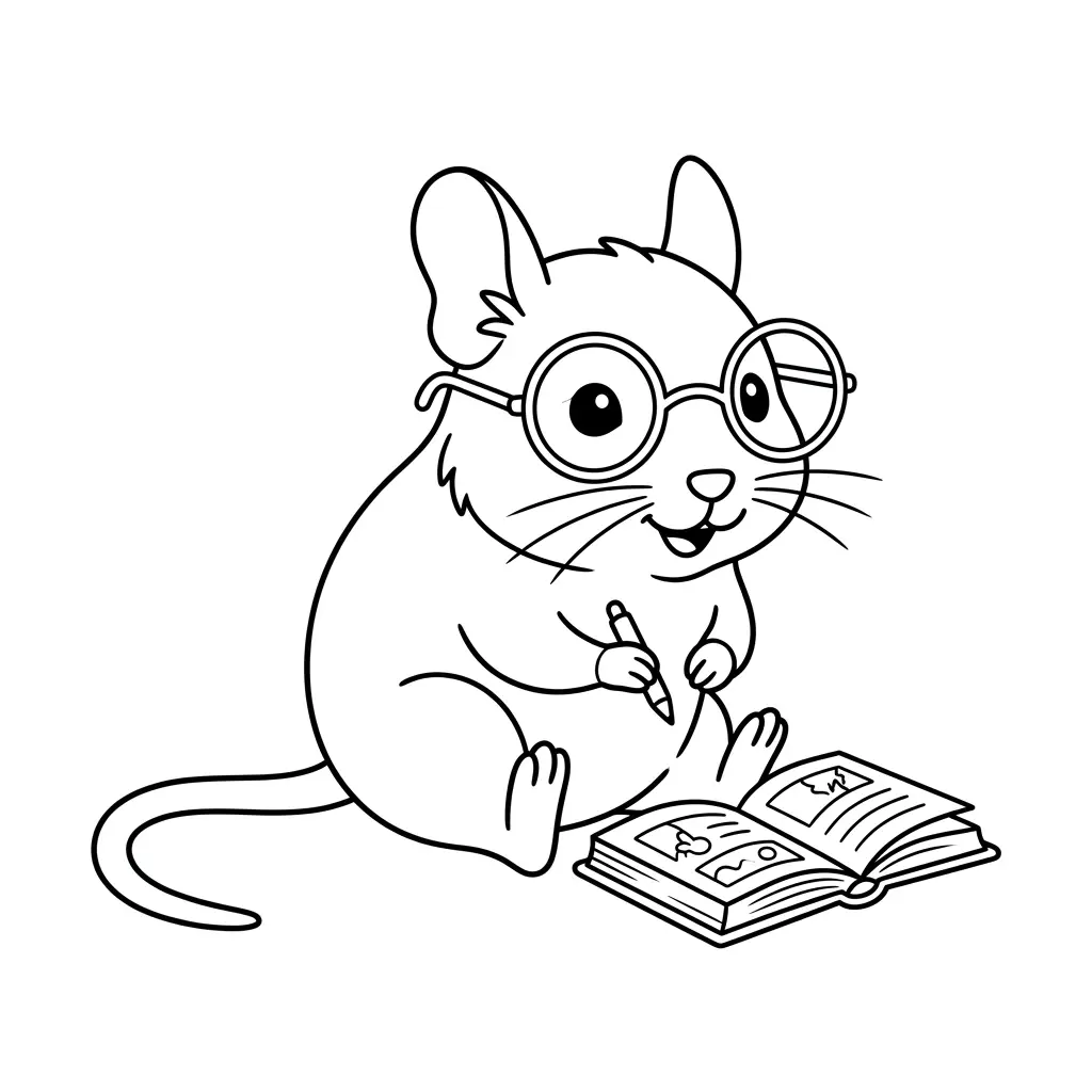 דף צביעה של דגו כותב סיפור להדפסה