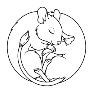 דף צביעה של דגו מתכרבלים יחד להדפסה