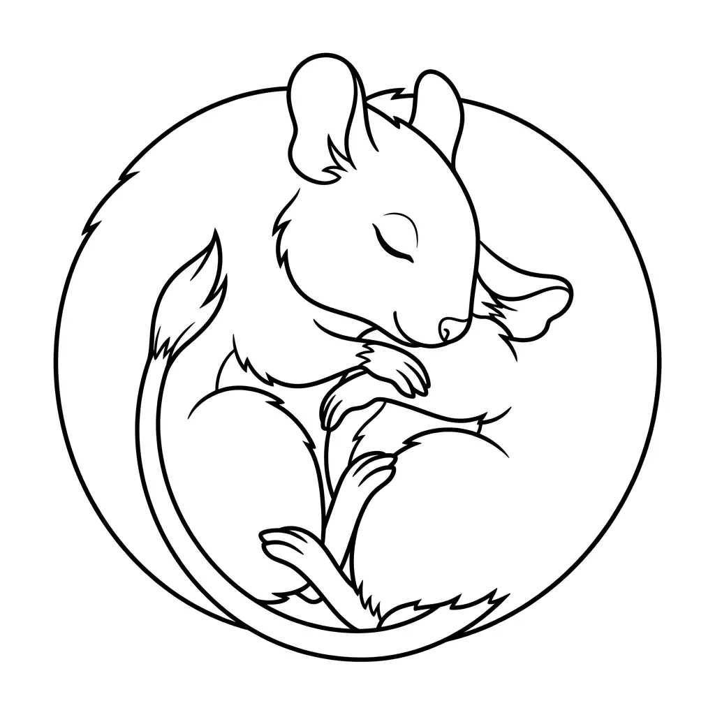 דף צביעה של דגו מתכרבלים יחד להדפסה