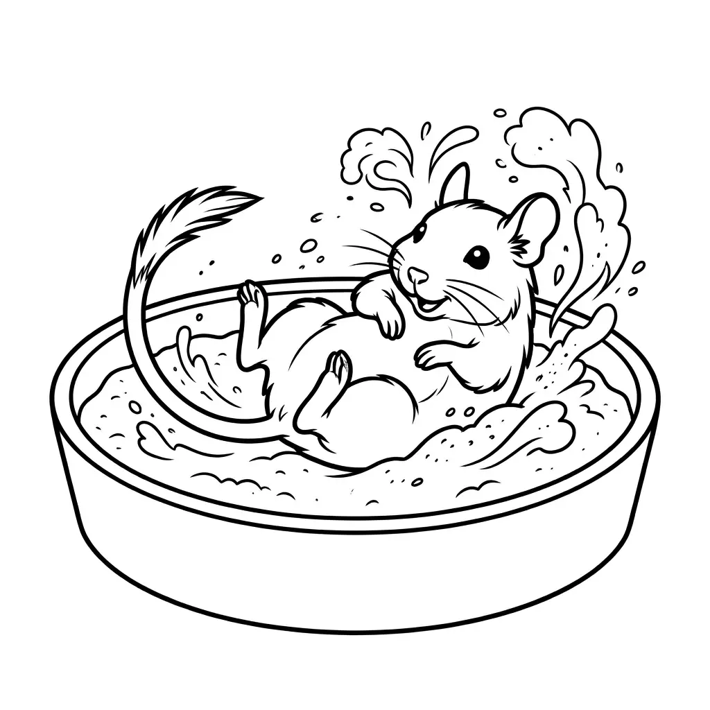 דף צביעה של דגו נהנה בחול להדפסה