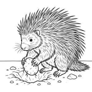 דף צביעה של דרבן מצא תפוח אדמה להדפסה