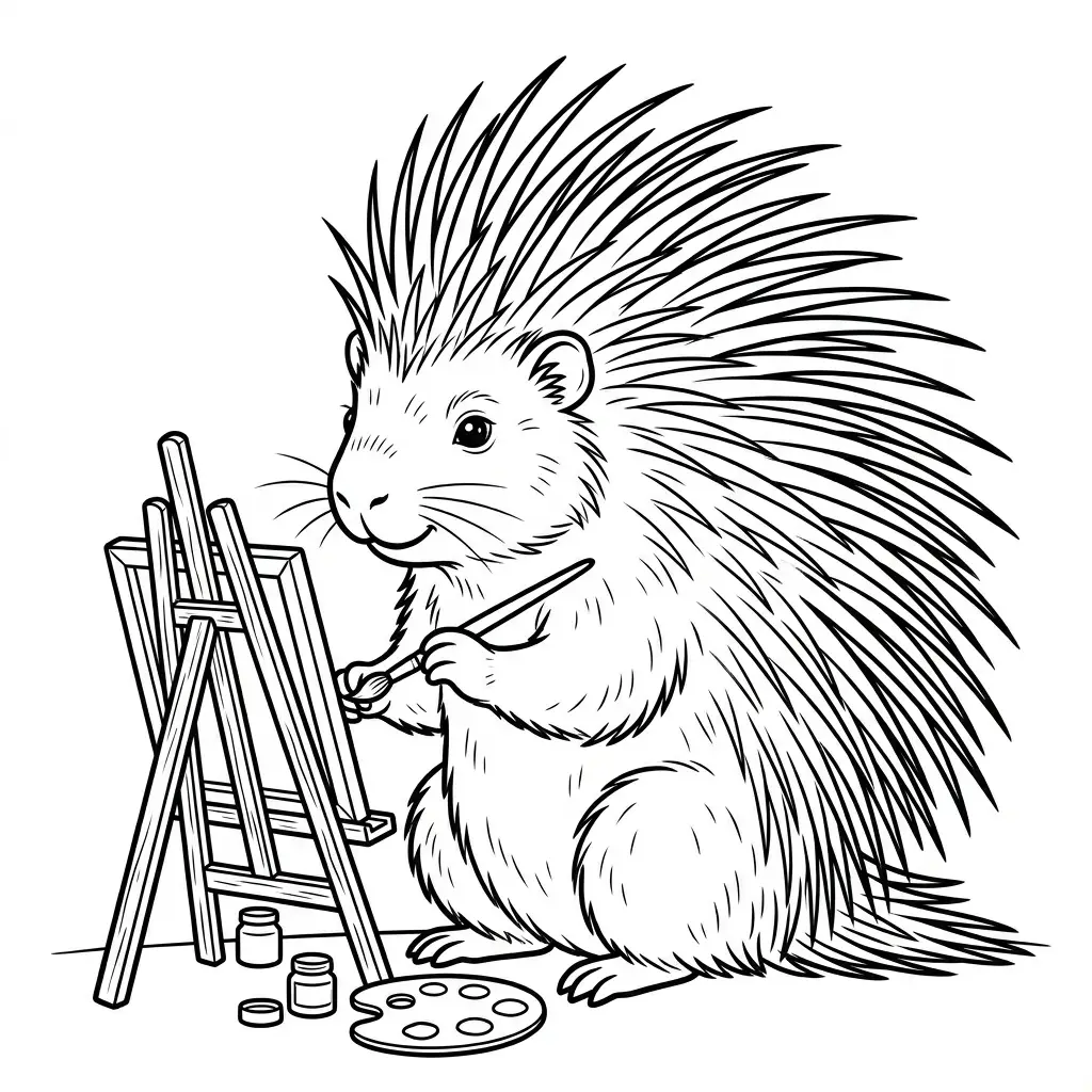 דף צביעה של דרבן מצייר ציור לאמא להדפסה