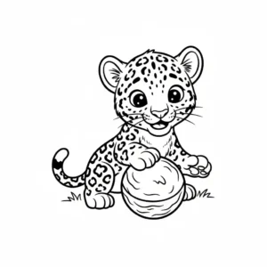 דף צביעה של יגואר גור משחק להדפסה