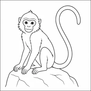 דף צביעה של לנגור על צוק להדפסה