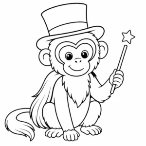 דף צביעה של קולובוס עם שרביט להדפסה